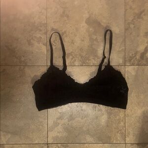 AERIE Elegant Black Lace Bra SZ large L